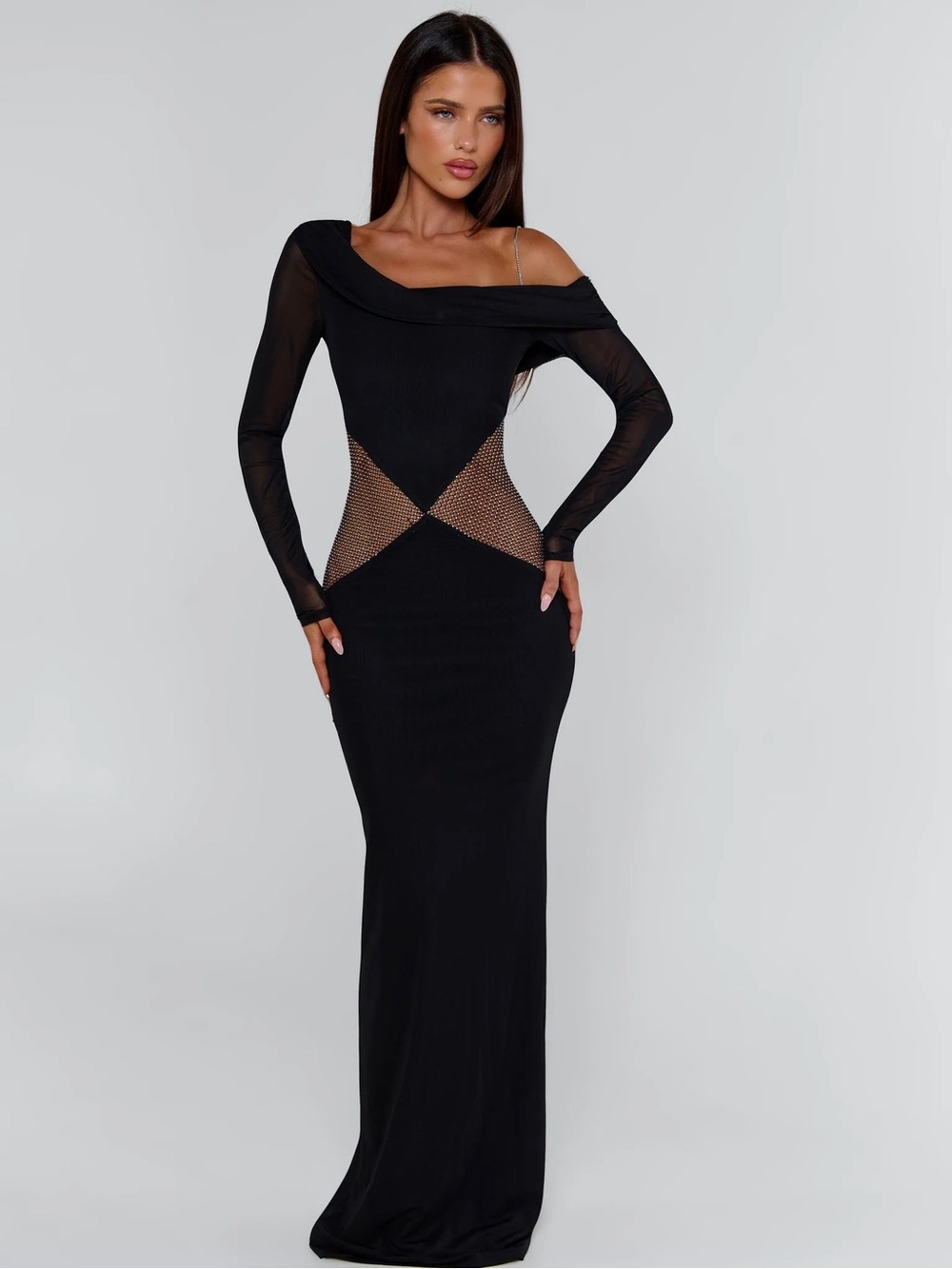 Outcast Lumina maxi dress in black